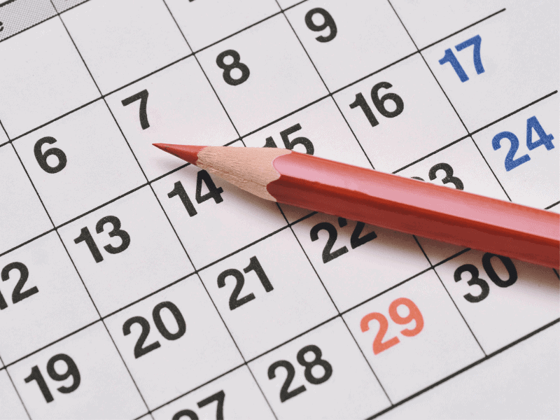 Organisation du planning d’une femme de ménage indépendante.