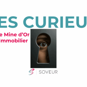 Un œil observe à travers un trou de serrure, symbolisant les internautes curieux qui explorent les annonces immobilières sans intention d’achat immédiat.