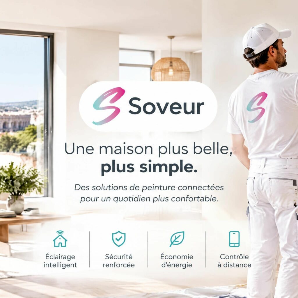 Artisan peintre en bâtiment Thomas Cariou à Nîmes - Peinture intérieure et logo Soveur