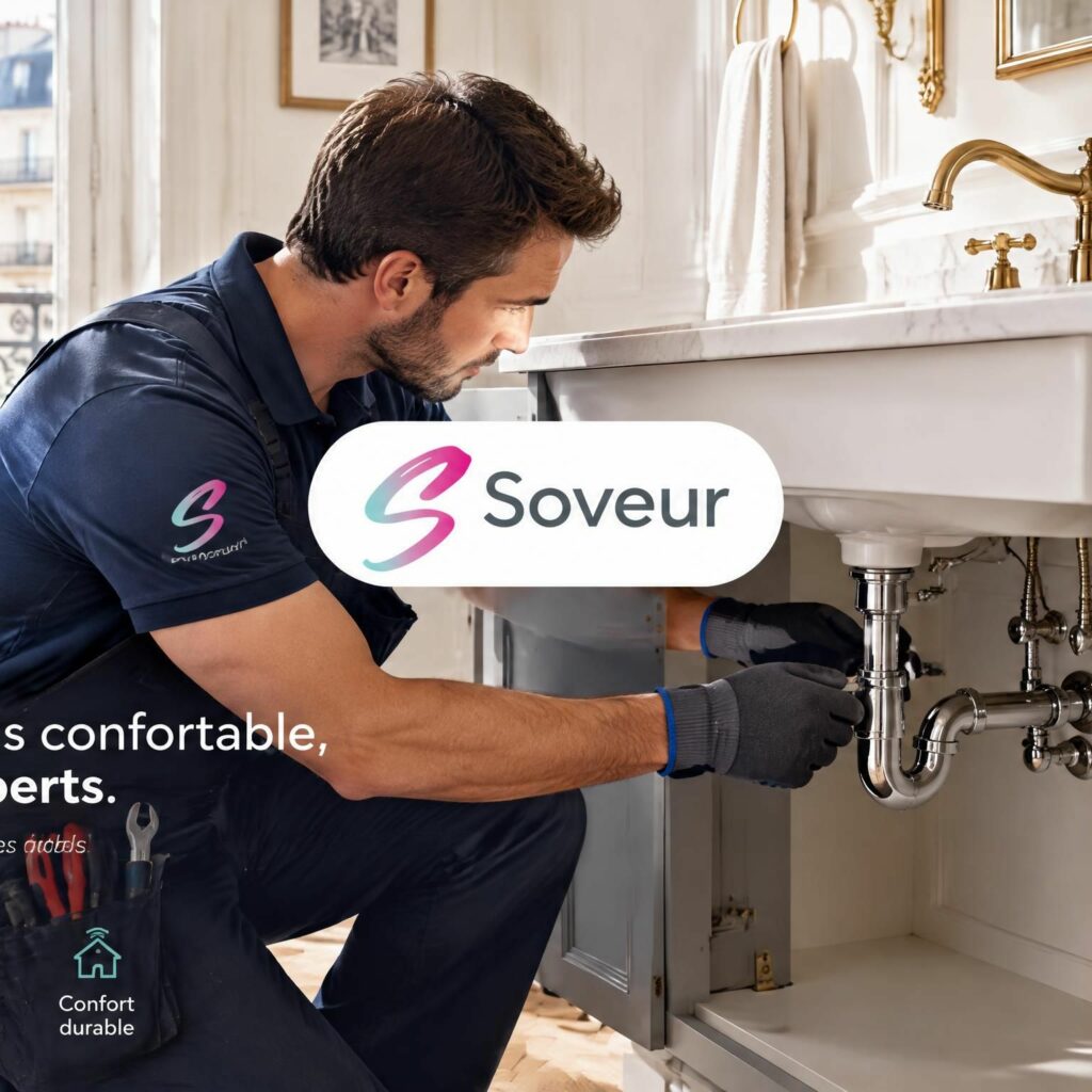 Artisan plombier chauffagiste Multi-Maitre à Paris 12e - Dépannage et rénovation avec logo Soveur