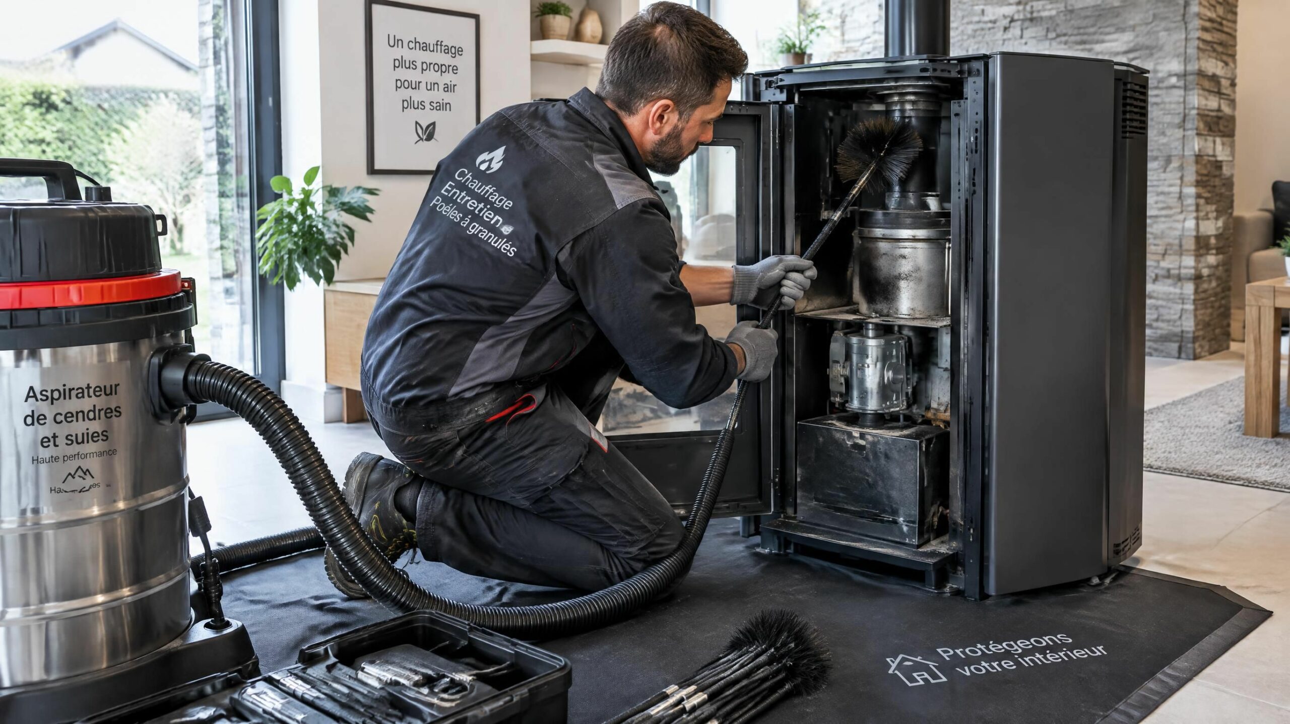 Ramonage certifié et maintenance technique de poêle à pellets par Peltipro en Haute-Vienne 87