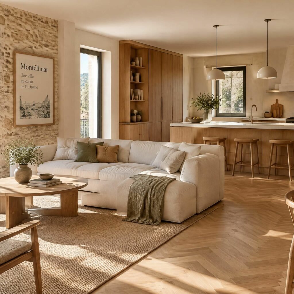 Rénovation de l'habitat et finitions de second œuvre réalisées dans une maison de la Drôme provençale en 2026